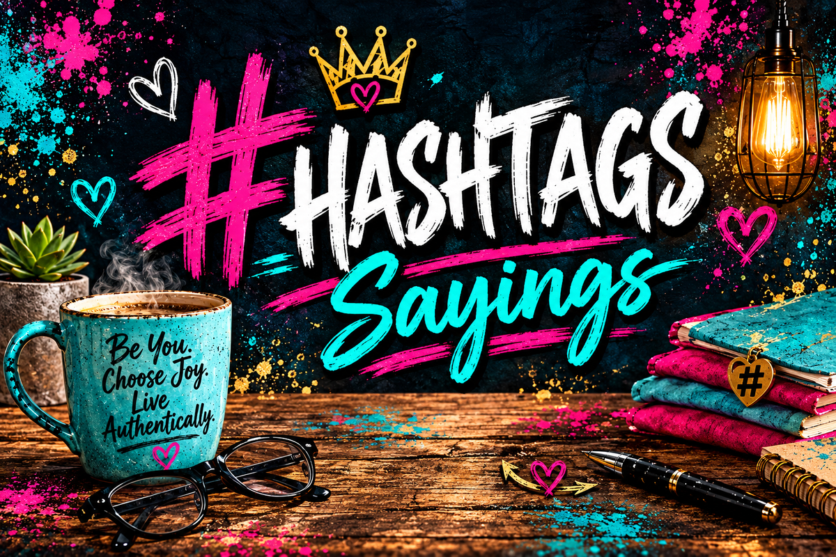 Hashtag Sayings Collection Banner